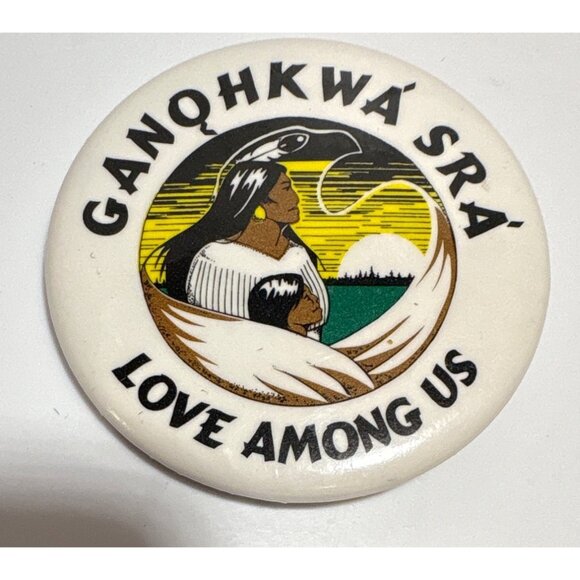 Ganohkwásra Love Among Us Pinback Button - Picture 2 of 3